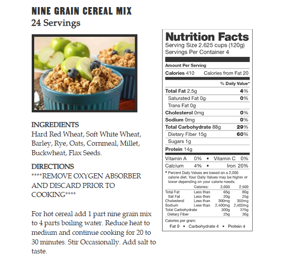 240 Serving Breakfast & Entree Package by Legacy Food Storage