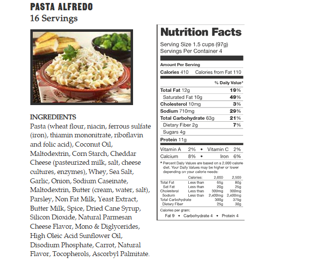 240 Serving Breakfast & Entree Package by Legacy Food Storage