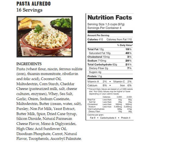 240 Serving Breakfast & Entree Package by Legacy Food Storage