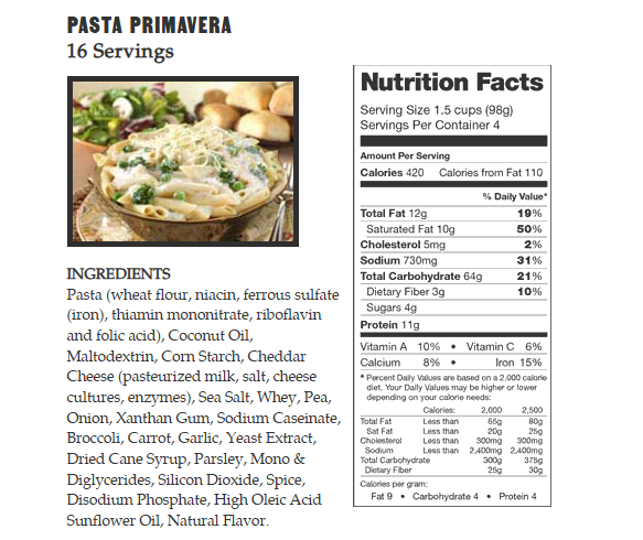 240 Serving Breakfast & Entree Package by Legacy Food Storage