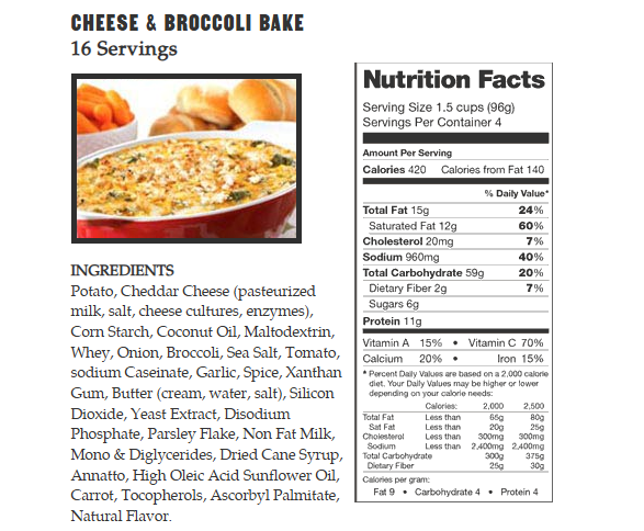 240 Serving Breakfast & Entree Package by Legacy Food Storage