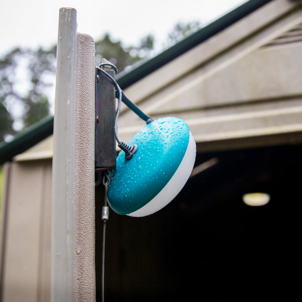 BioLite Solar Home 620 Kit using light outside on pole