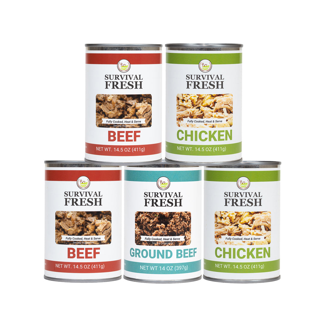 Mixed Meat 5 Can Sampler Pack 14.5 oz