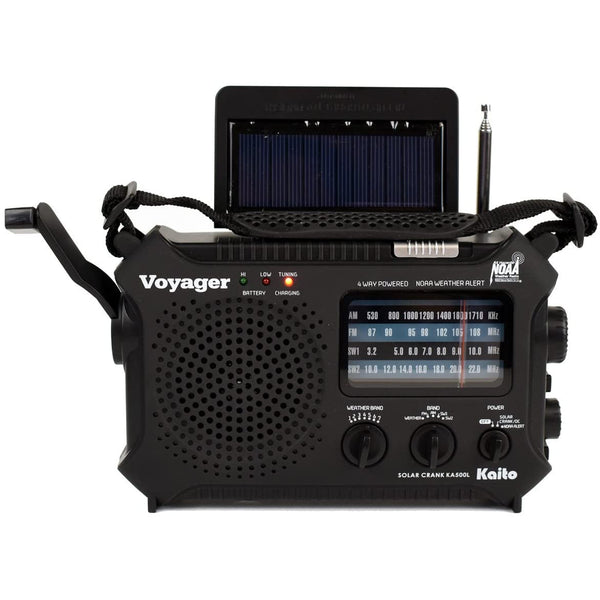 Kaito KA500L Emergency Weather Radio | 4-Way Power, Black