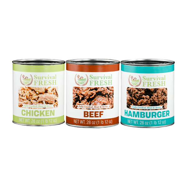 VIP Special - 3 Protein Mixed Canned Meat 28oz + FREE Mystery Gear Bundle