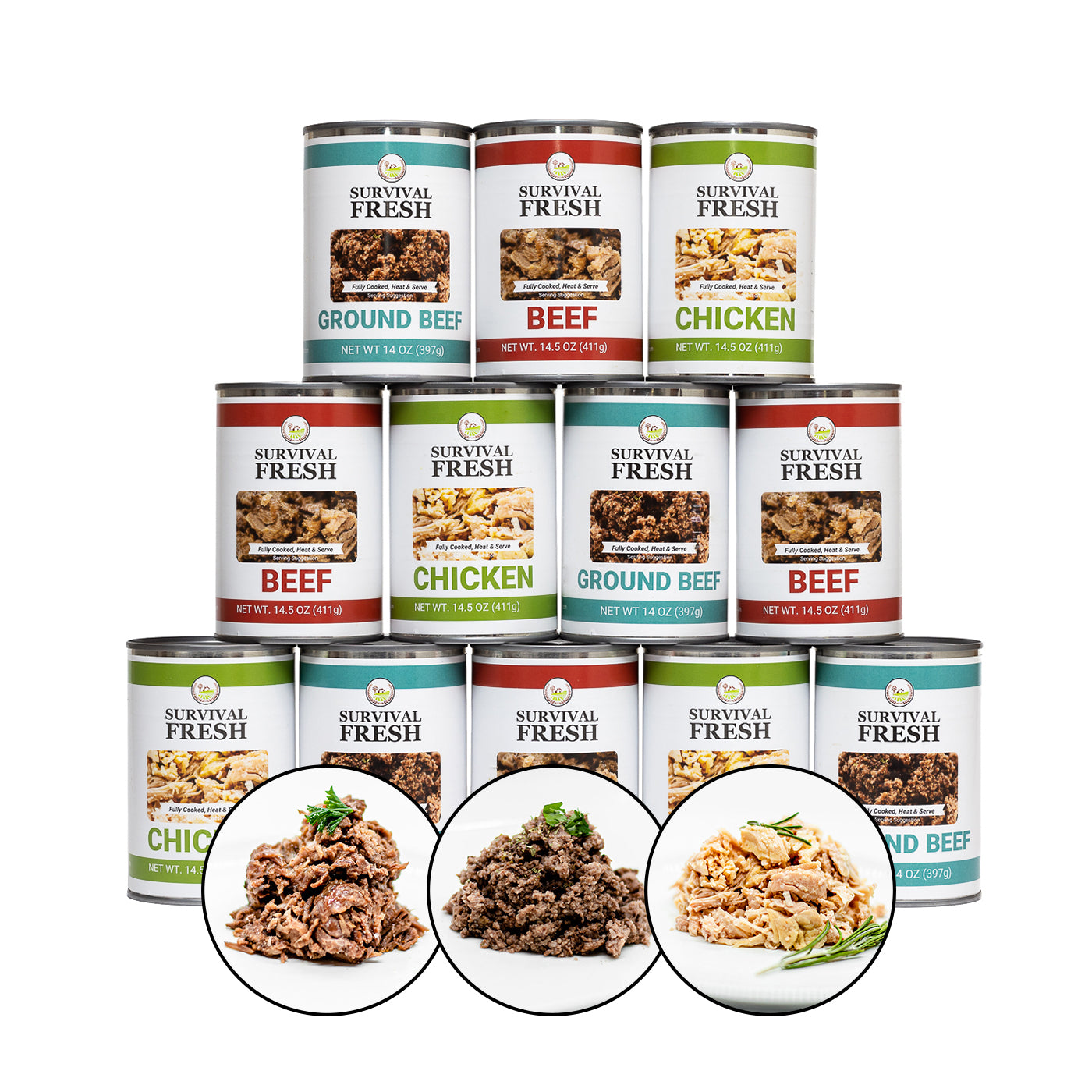Blackout Gear 3 Protein Mixed Canned Meat Bundle