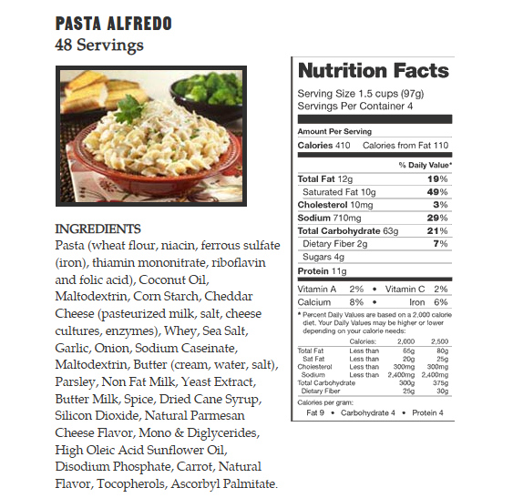 720 Serving Breakfast & Entree Package by Legacy Food Storage