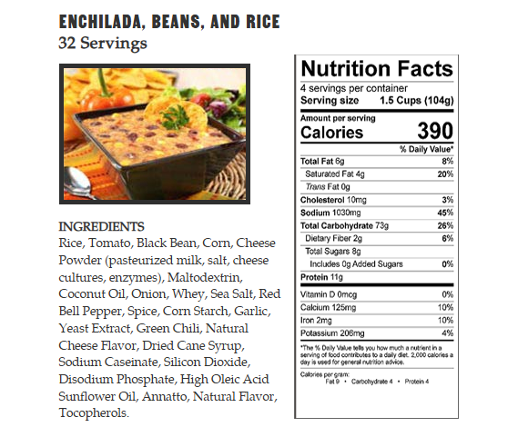 720 Serving Breakfast & Entree Package by Legacy Food Storage