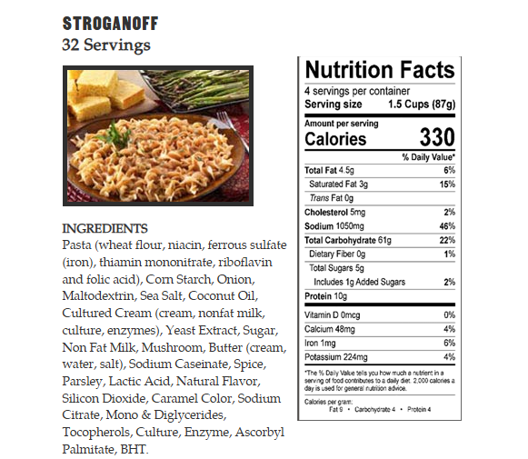 720 Serving Breakfast & Entree Package by Legacy Food Storage