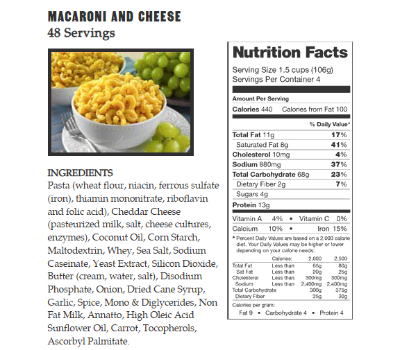 720 Serving Breakfast & Entree Package by Legacy Food Storage