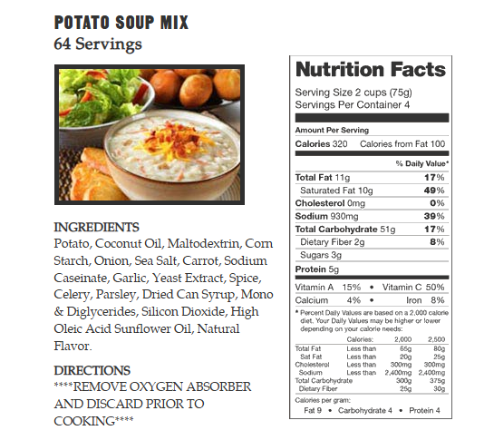 720 Serving Breakfast & Entree Package by Legacy Food Storage