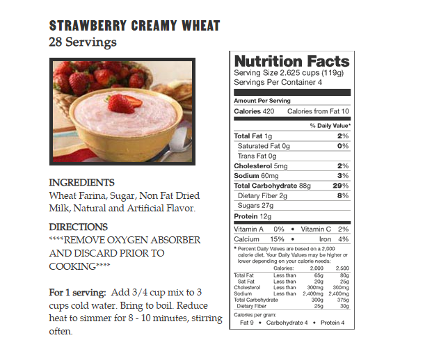 360 Serving Breakfast & Entree Package by Legacy Food Storage