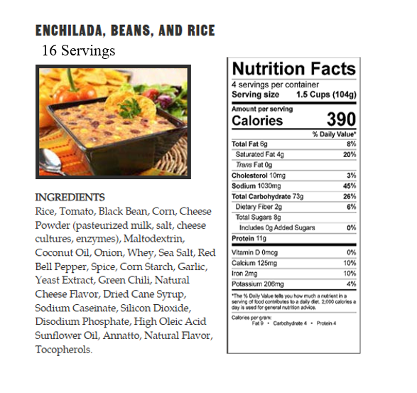 360 Serving Breakfast & Entree Package by Legacy Food Storage