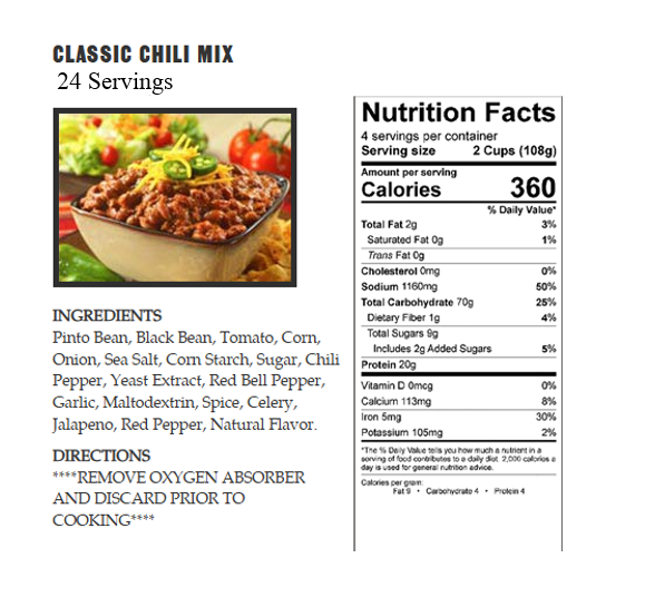 360 Serving Breakfast & Entree Package by Legacy Food Storage