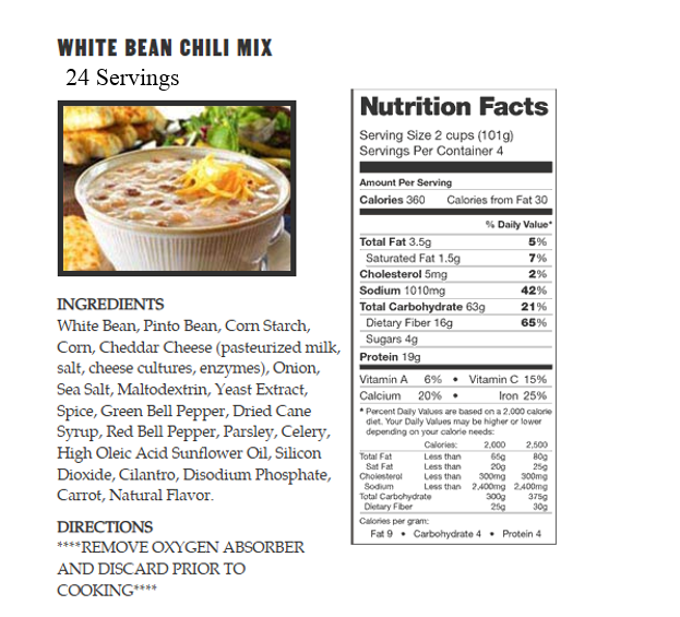 360 Serving Breakfast & Entree Package by Legacy Food Storage