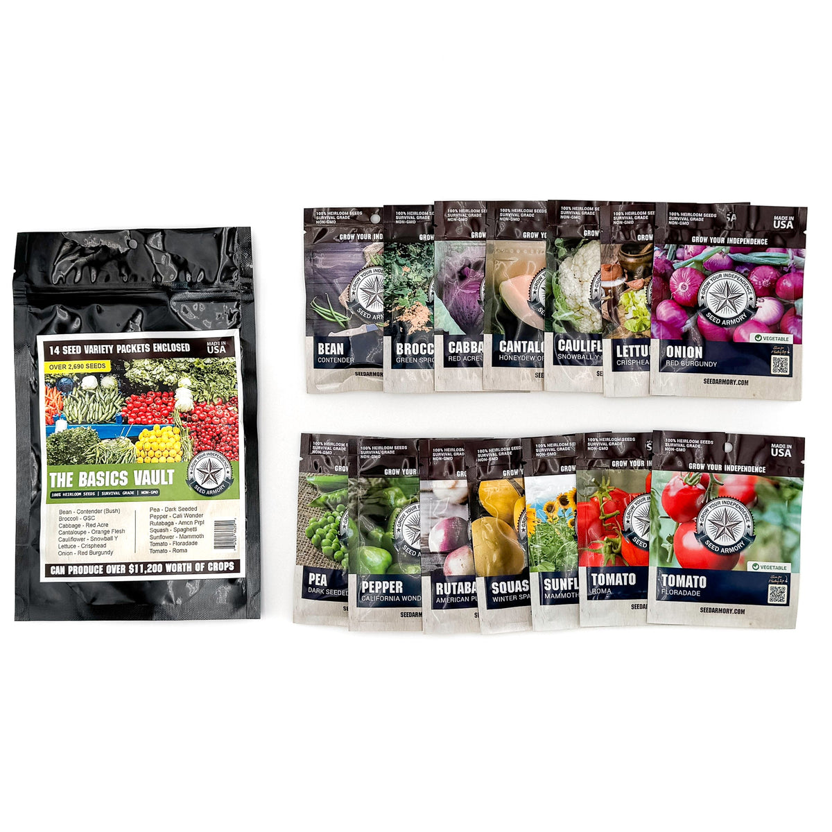 Survival Seed Vault | 14 Heirloom Varieties