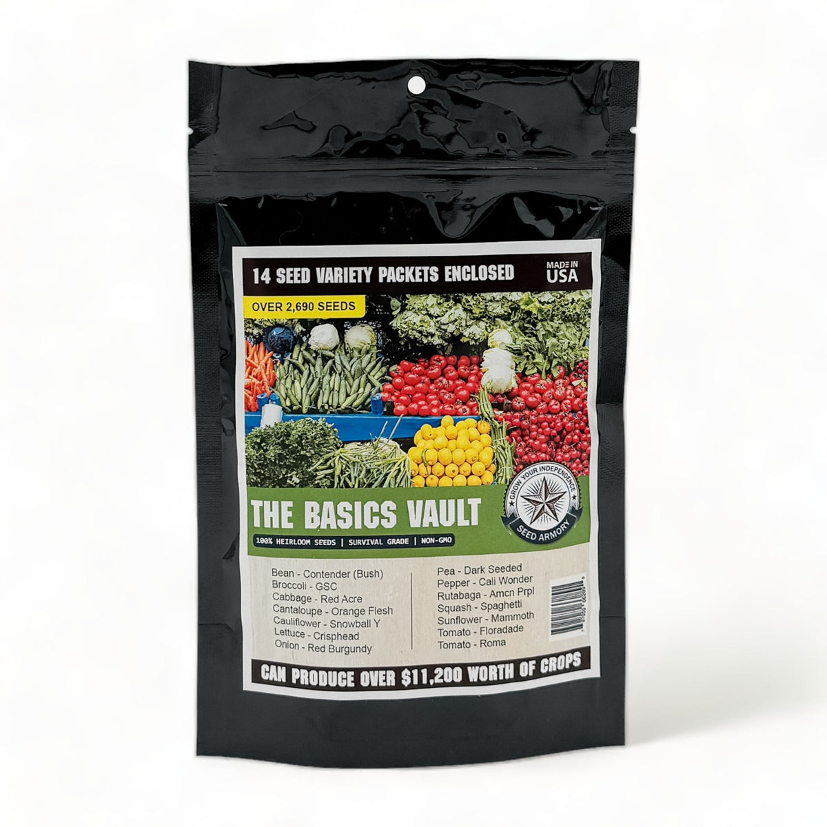 Survival Seed Vault | 14 Heirloom Varieties