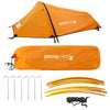 Orange Bivy Tent showing all pieces