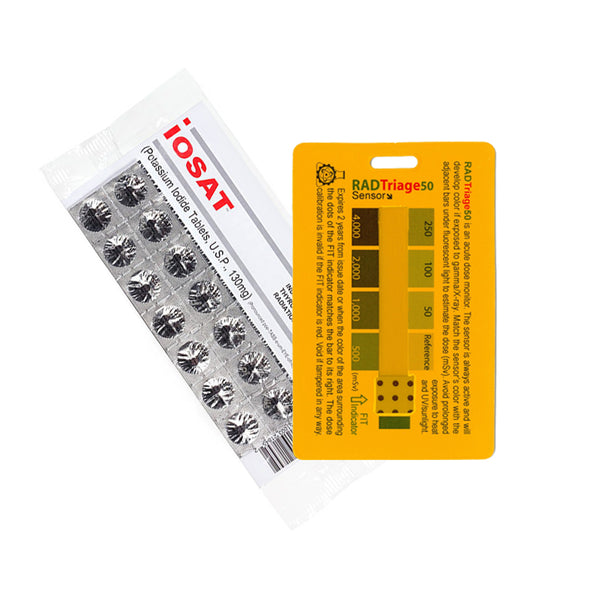 RADTriage50 Personal Dosimeter & Manual + IOSAT Tablets