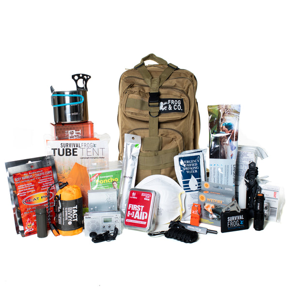 All-In-One Bug Out Bag Tan – Survival Frog