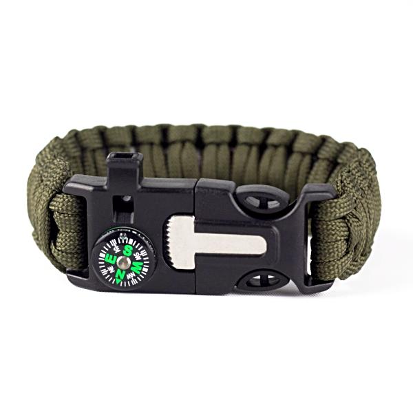 The Ultimate Paracord Survival Bracelet with Firestarter Buckle by