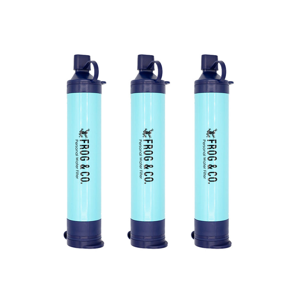 Personal Water Filter Straw by Frog & Co - 3 pack