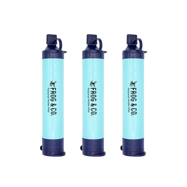 Personal Water Filter Straw by Frog & Co - 3 pack