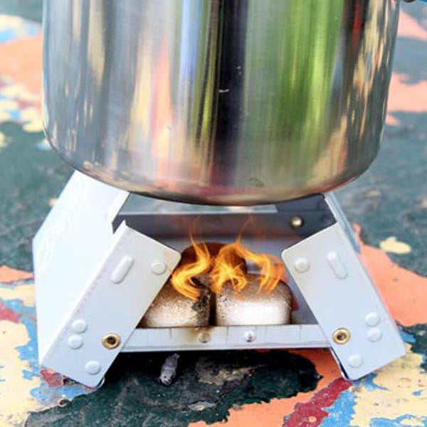 Pocket Stove being used outside
