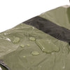 green bivy with water drops